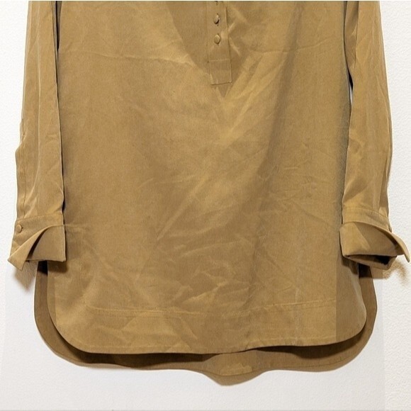 Soft Surroundings 100% Silk Long Sleeves Tunic in Brown - Picture 3 of 14